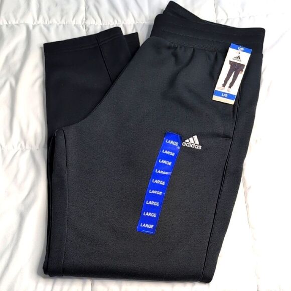 adidas Pants - Adidas Women's Large Black Tapered Sweat Pants, NEW